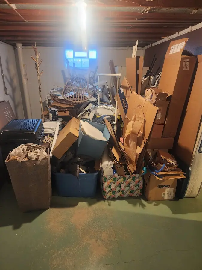 Roll-off dumpster container at job site for 40 Yard Dumpster Rental in Jenkins